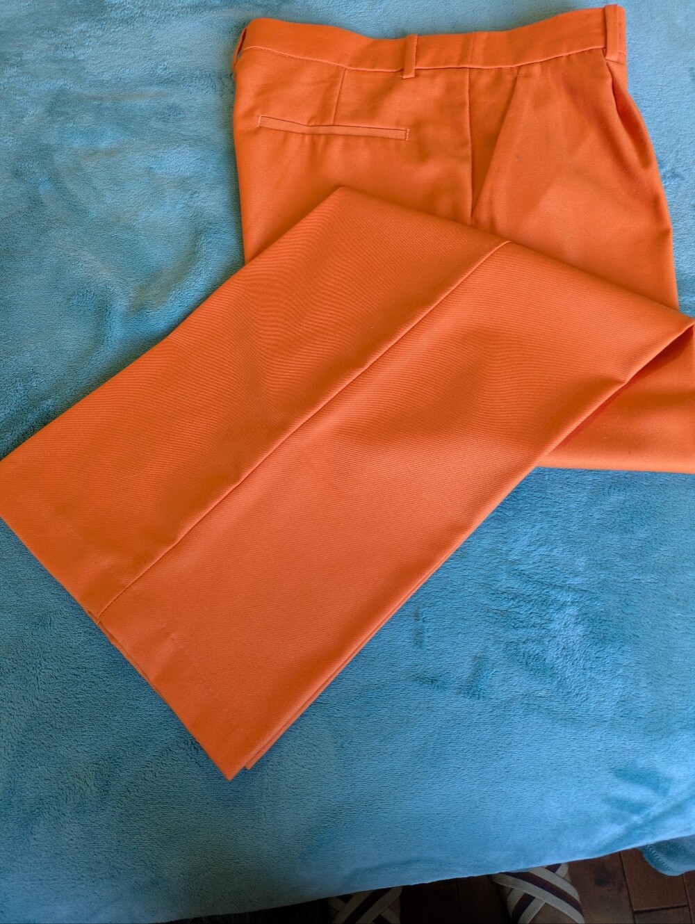 H&M Wide Leg Pants in Bright Orange